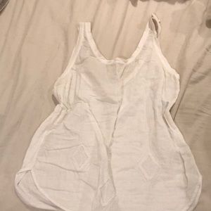 Levi’s white linen tank - S